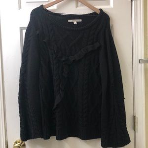 Lauren Conrad Black Sweater with Wide Cuffs Women’s XL